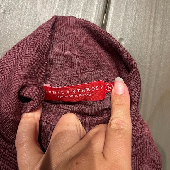 COPY - n:Philanthropy burgundy turtleneck bodysuit size small - Picture 5 of 6